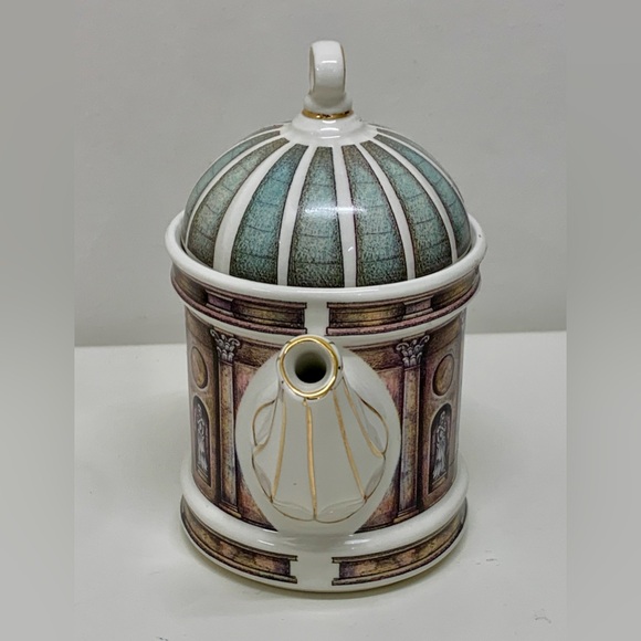1980s Vtg Sadler England Stourhead National Trust Temple of Apollo Teapot - Picture 12 of 16